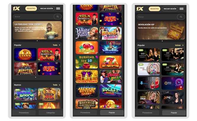 Aplicación móvil del casino 1xSlots