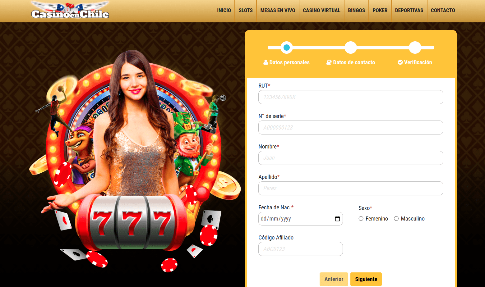 Registrar cuenta en CasinoenChile