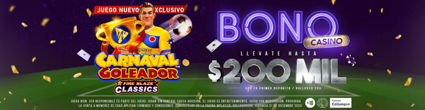 Bono de bienvenida Wplay casino