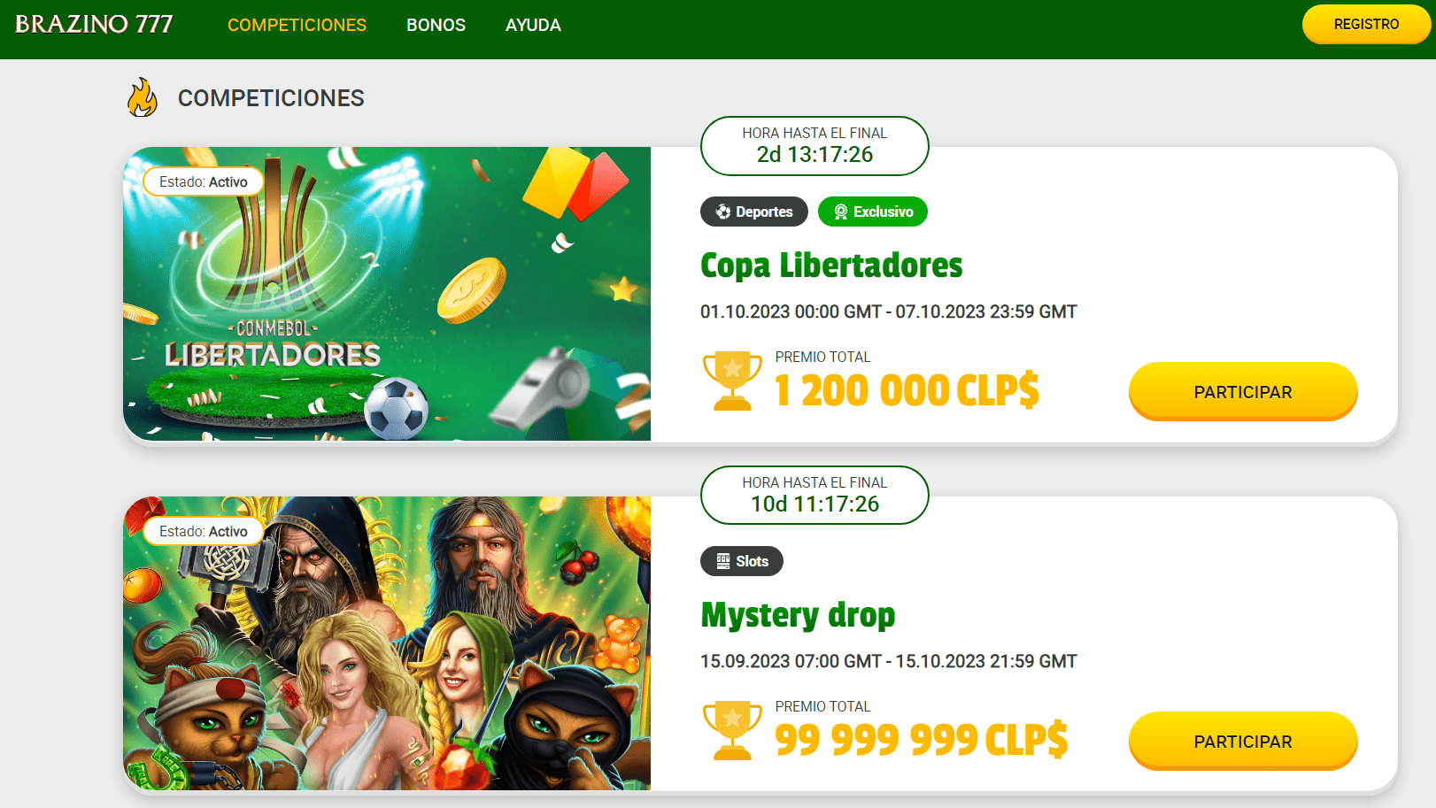 Brazino777 torneos de casino