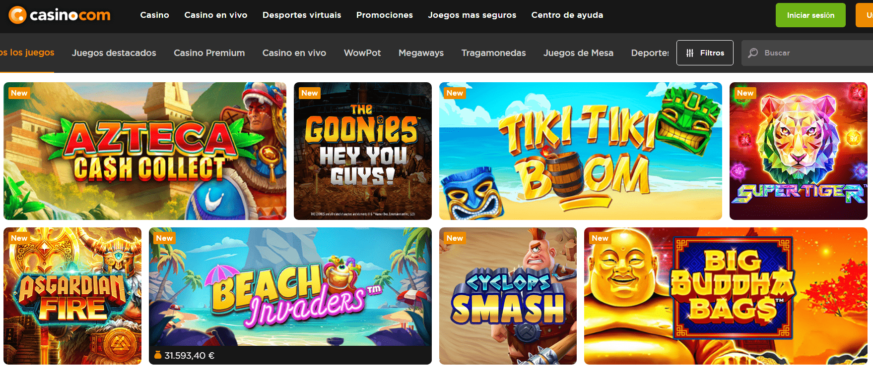 Tragamonedas en Casino.com