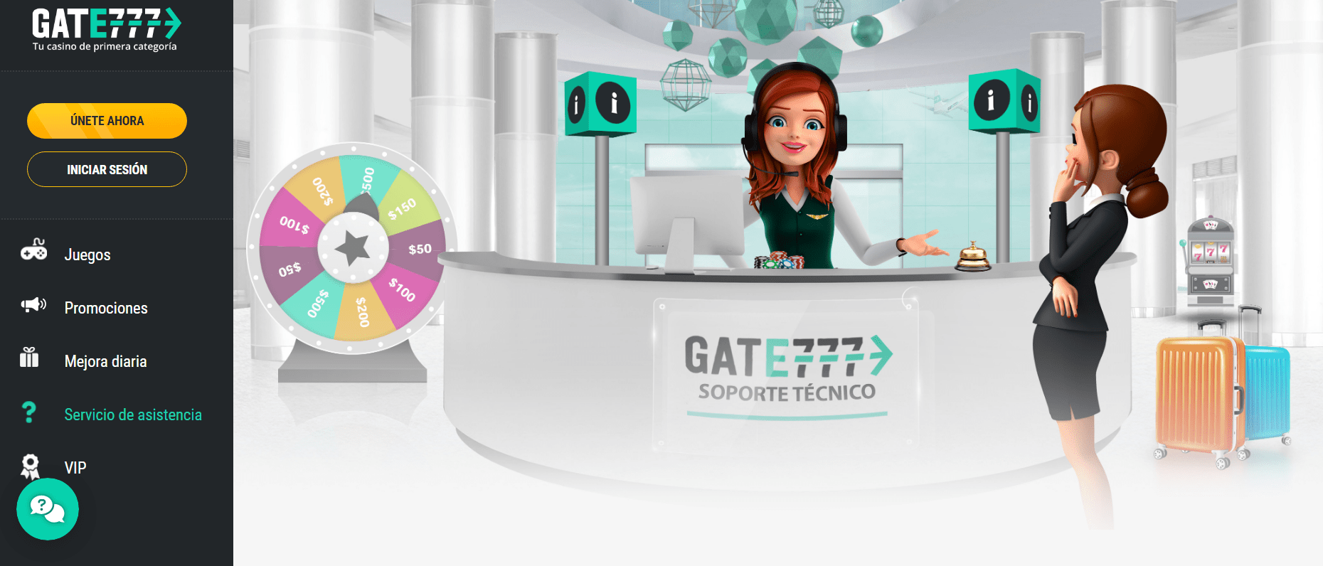 Atención al cliente de Gate777 casino