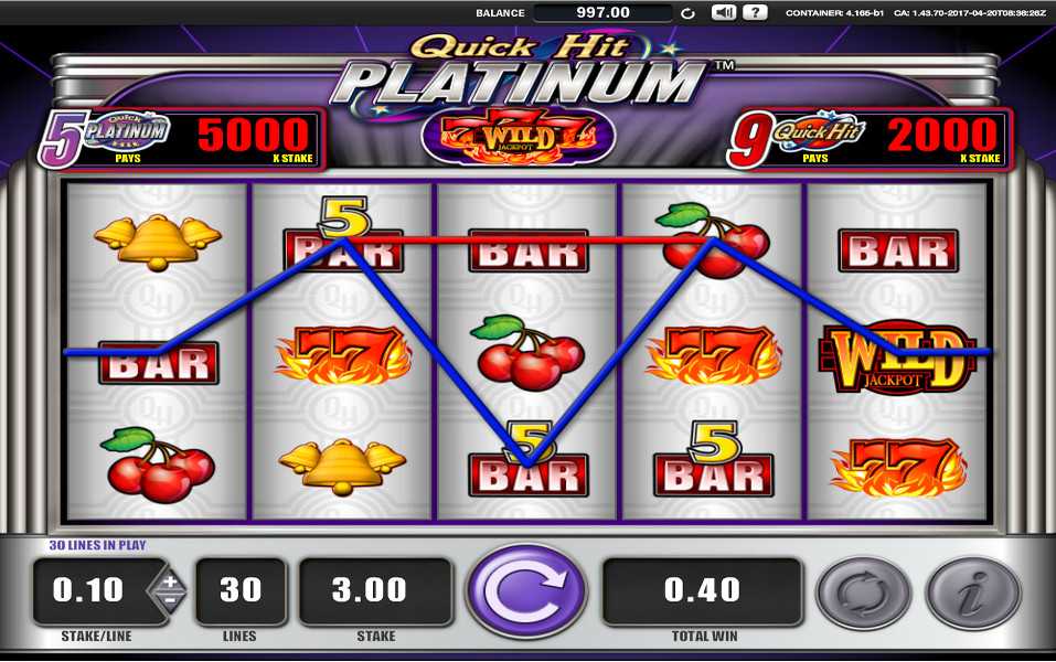 Bonos en Quick Hit Platinum Triple Blazing 7s