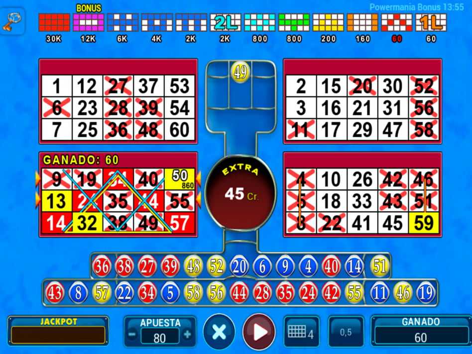 Bonos en Powermania Bingo