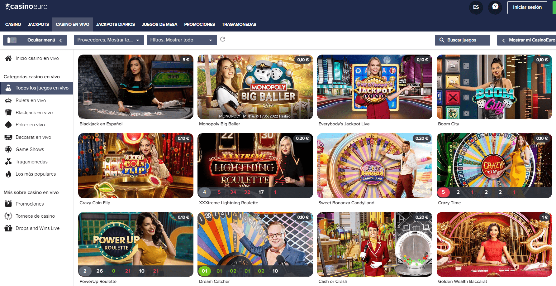 CasinoEuro en vivo