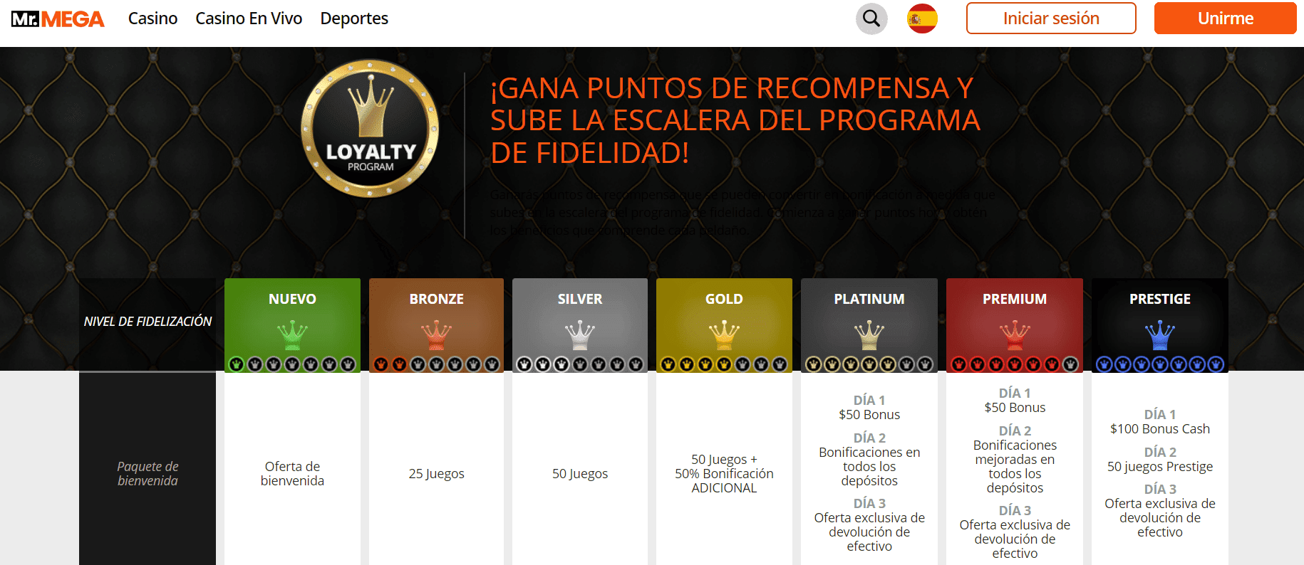 Programa VIP en MrMega