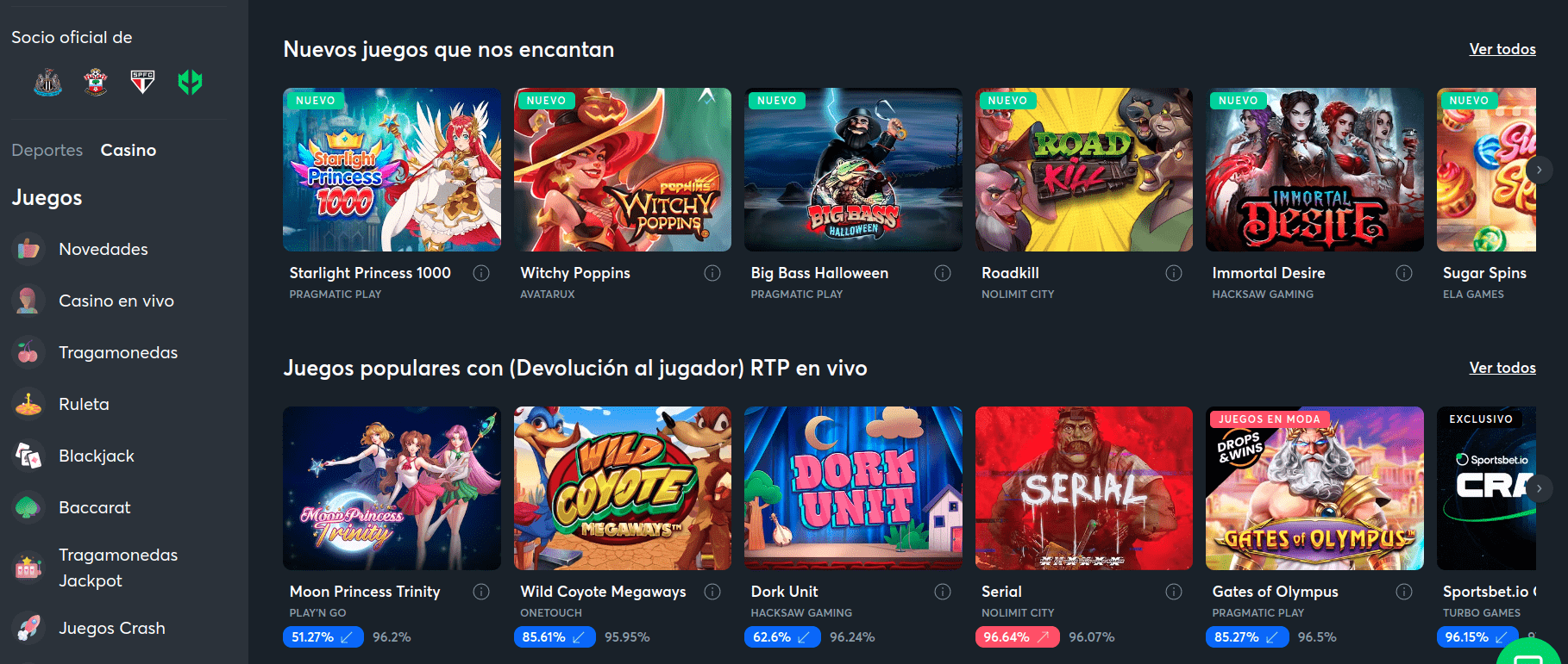 Nuevos juegos en Sportsbet
