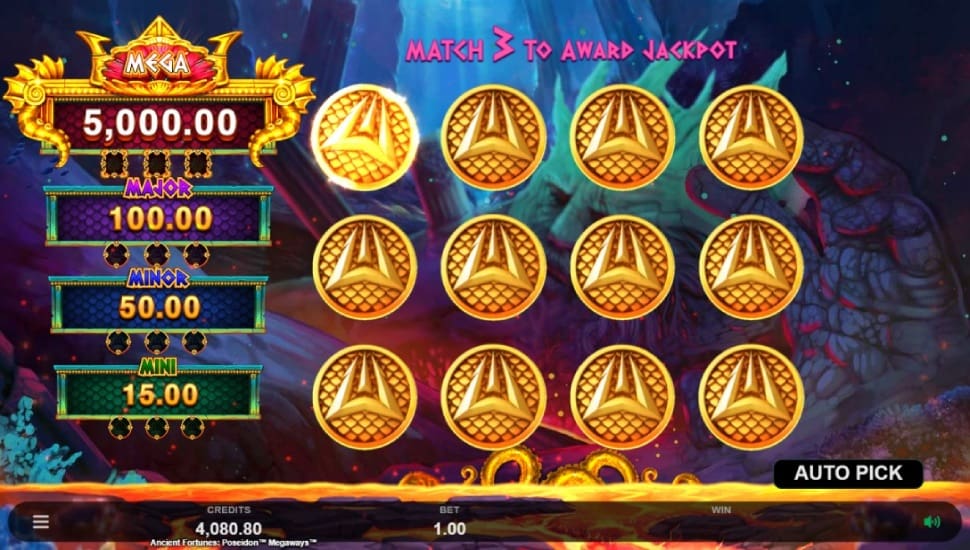 Juego Ancient Fortunes Poseidon Megaways