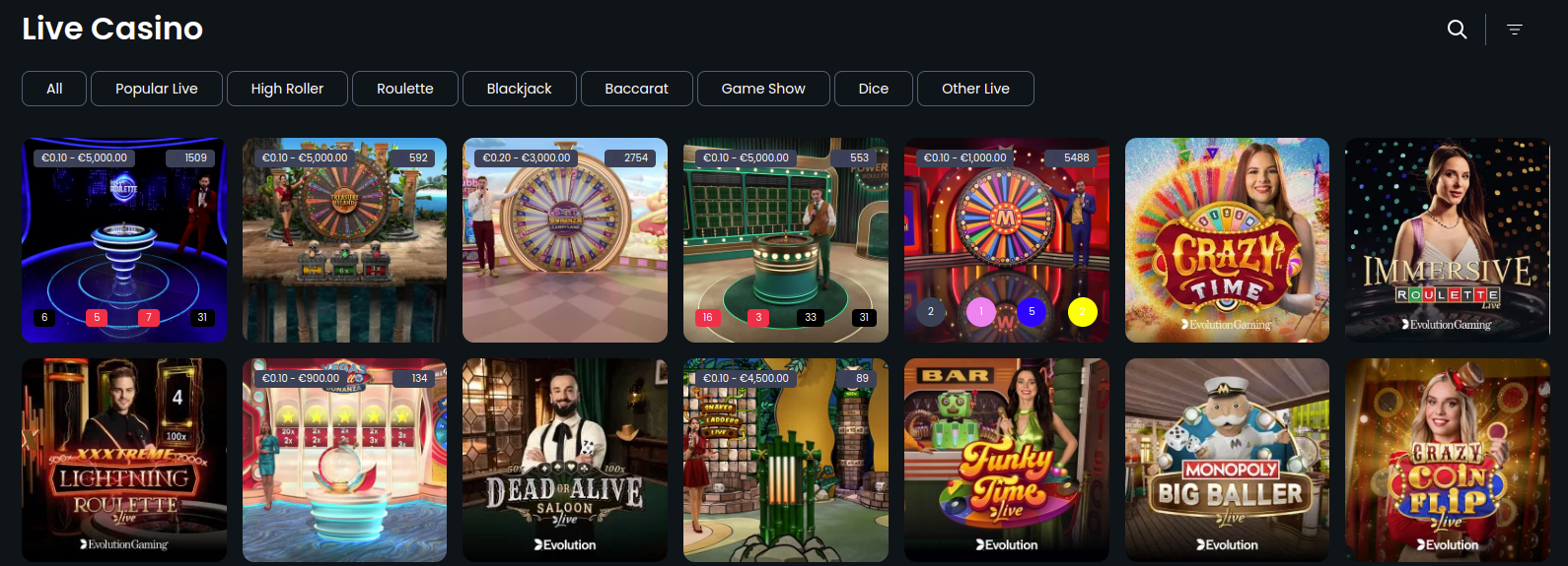 Betspino casino en vivo