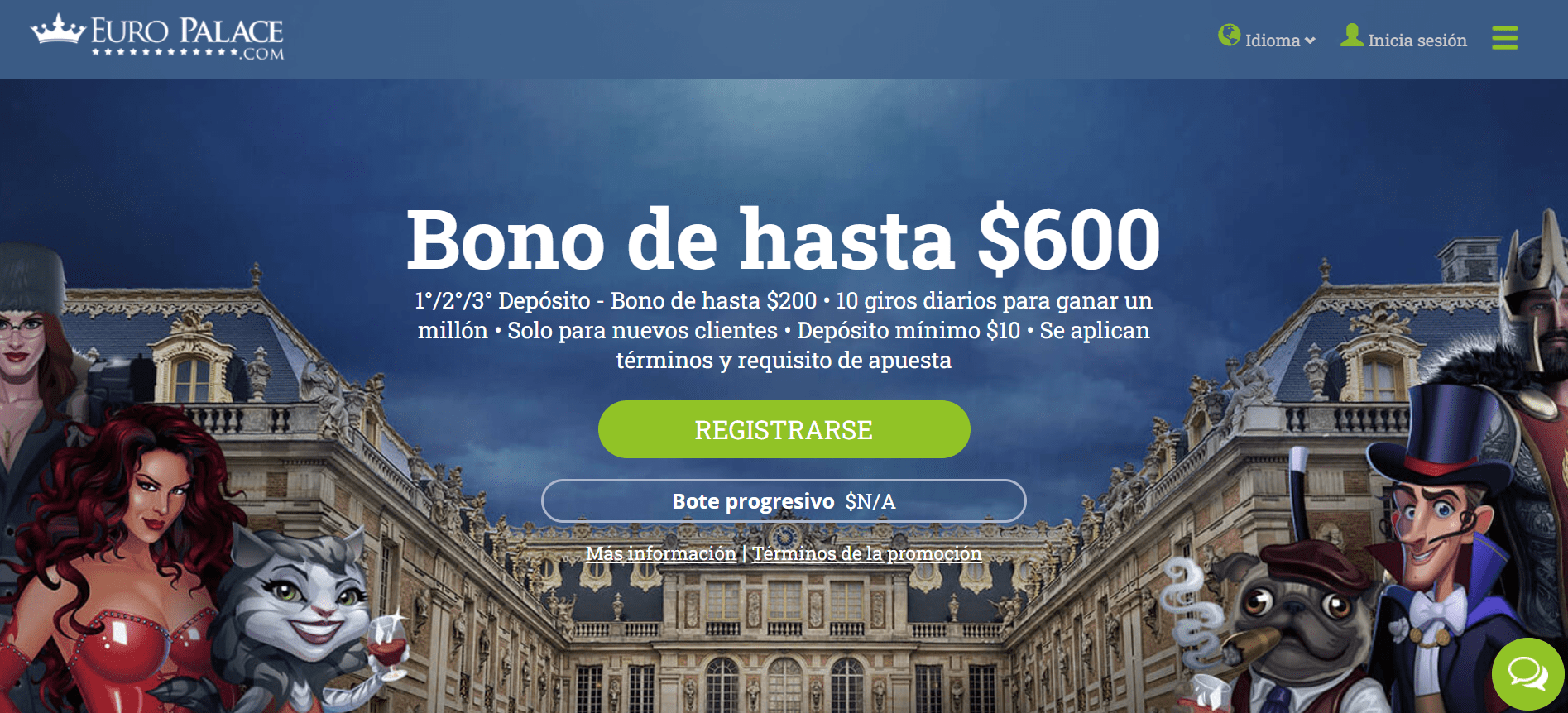 Bono de bienvenida en Euro Palace