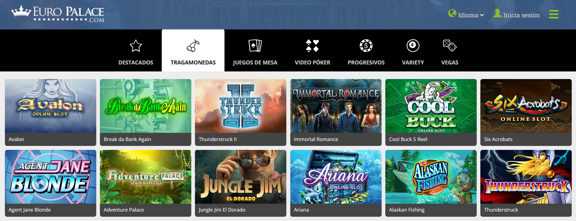 Tragamonedas Euro Palace