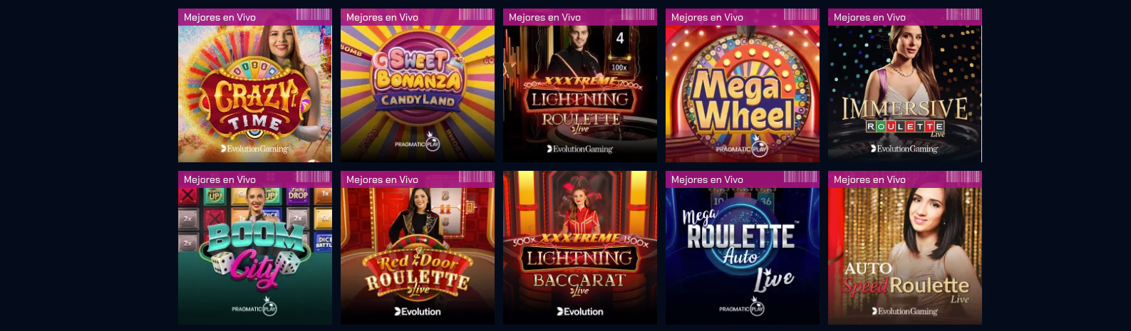 Juegos en vivo en Lucy's Casino