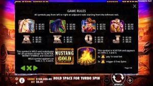 Símbolos en Mustang Gold