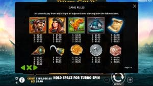 Símbolos en Pirate Gold
