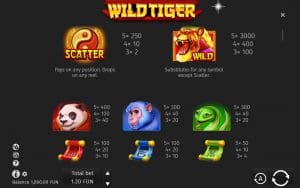 Símbolos de Wild Tiger