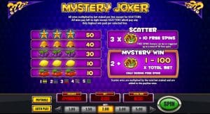 Símbolos en Mystery Joker