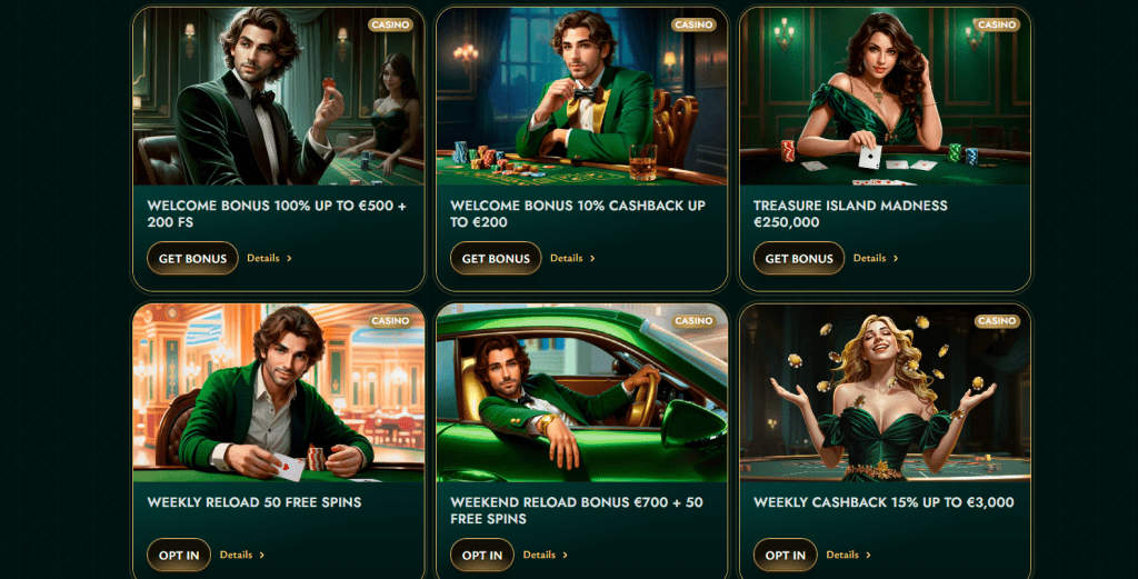 Bonos en Cashed Casino