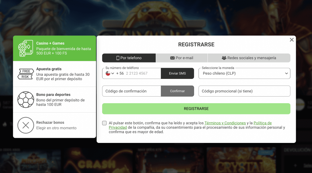 Proceso de registro en FanSport
