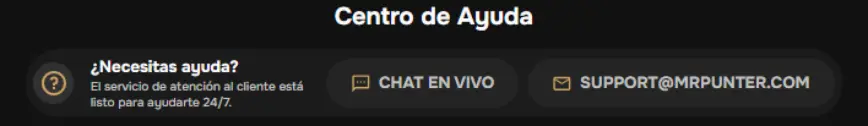 MrPunter Casino centro de ayuda
